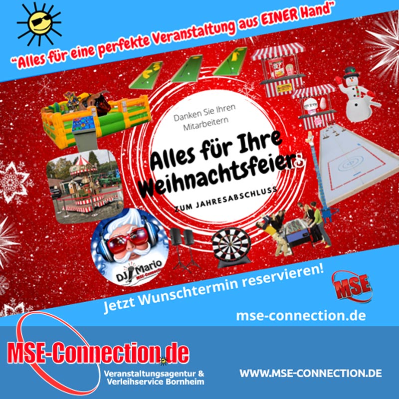 Alles für Ihre Weihnachtsfeier zum Jahresabschluss
