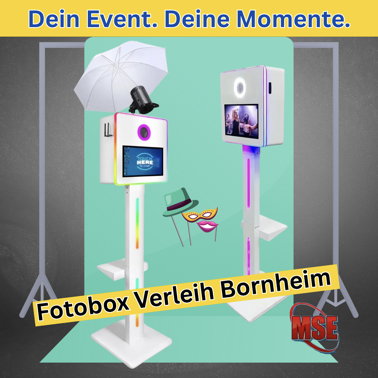 Fotobox mit Hintergrund mieten Bornheim
