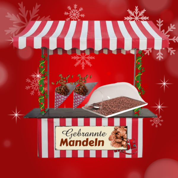 Verkaufsstand gebrannte Manden mit Mandelblech mieten
