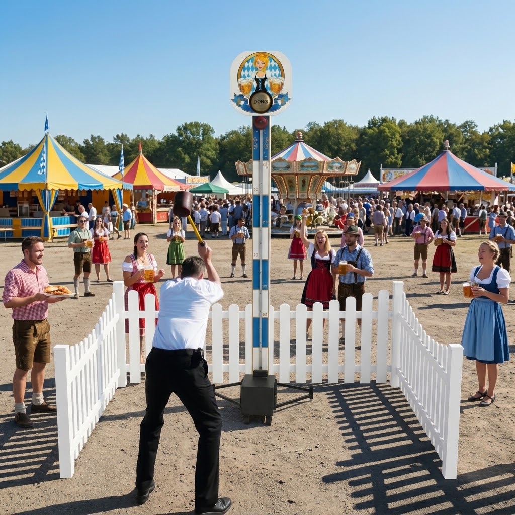 Hau den Lukas Oktoberfest mit Nostalgie Dekozaun mieten